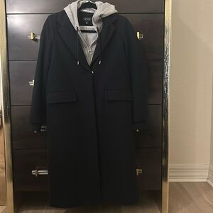 Topshop Hoodie Trench Coat